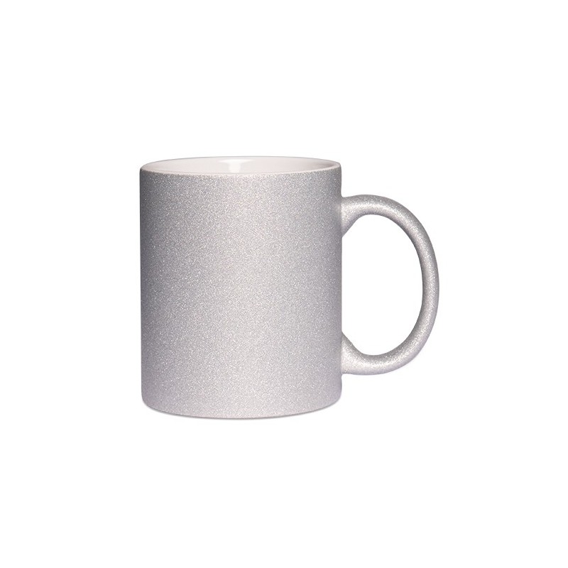 Mug ceramic SPARK Silver Glitter, 11oz