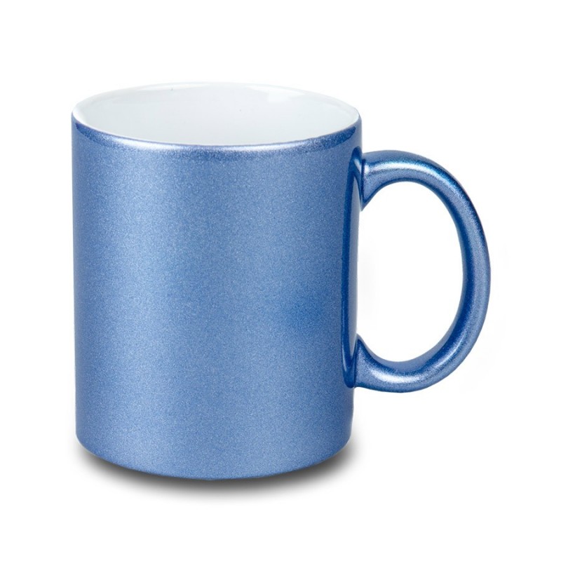 Мug ceramic glossy  METALIC BLUE, 11oz