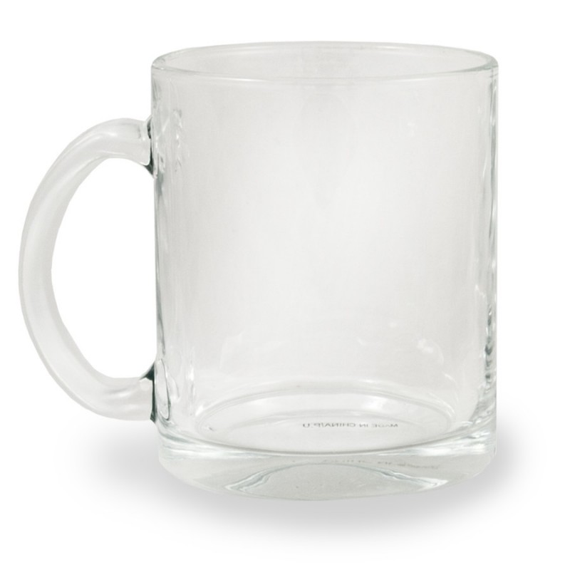 Mug glass crystal clear 10 oz