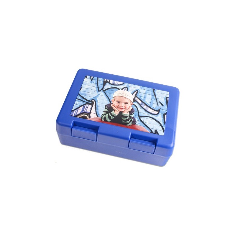 Lunchbox plastic blue 18.5x12.8x6.5 cm