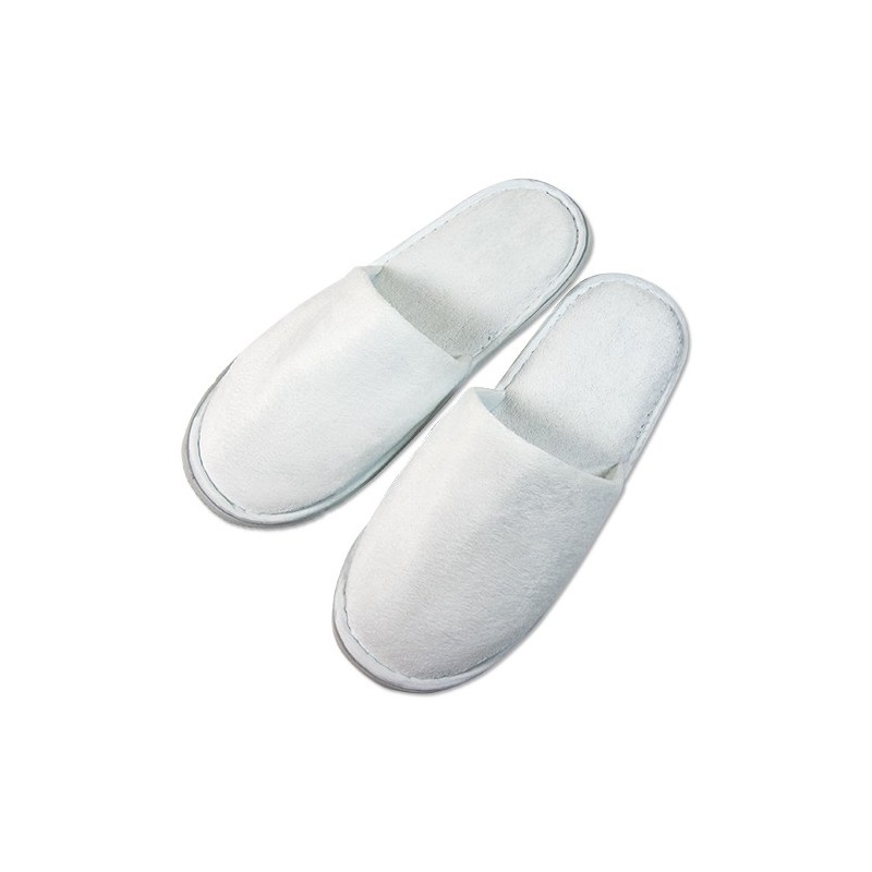 Terrycloth slippers white, closed