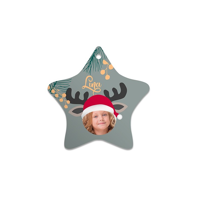 STAR Christmas plastic ornament for hanging