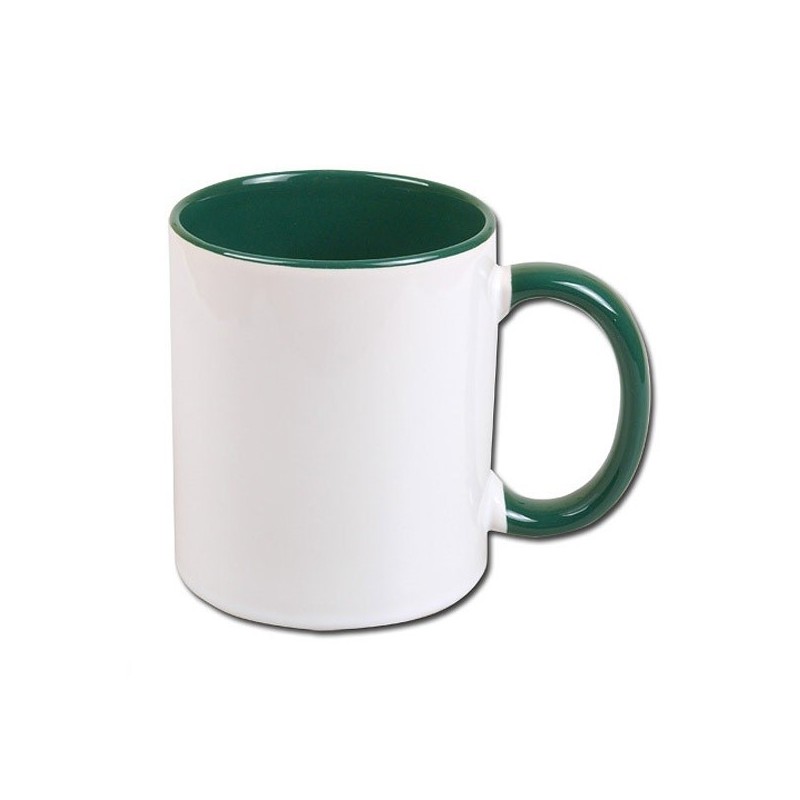 Mug white ceramic TWO TONES & HANDLE