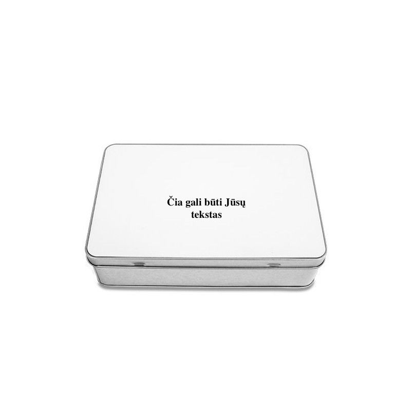 Gift box silver color 198x128x50 mm