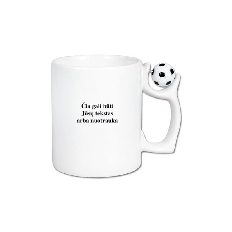 Mug white - with a soccer ball